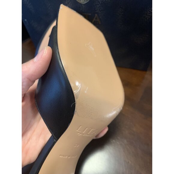 NIB Lita By Ciara / Revolve Solid Square Toe Slid Heels Size 8.5 - Picture 9 of 10